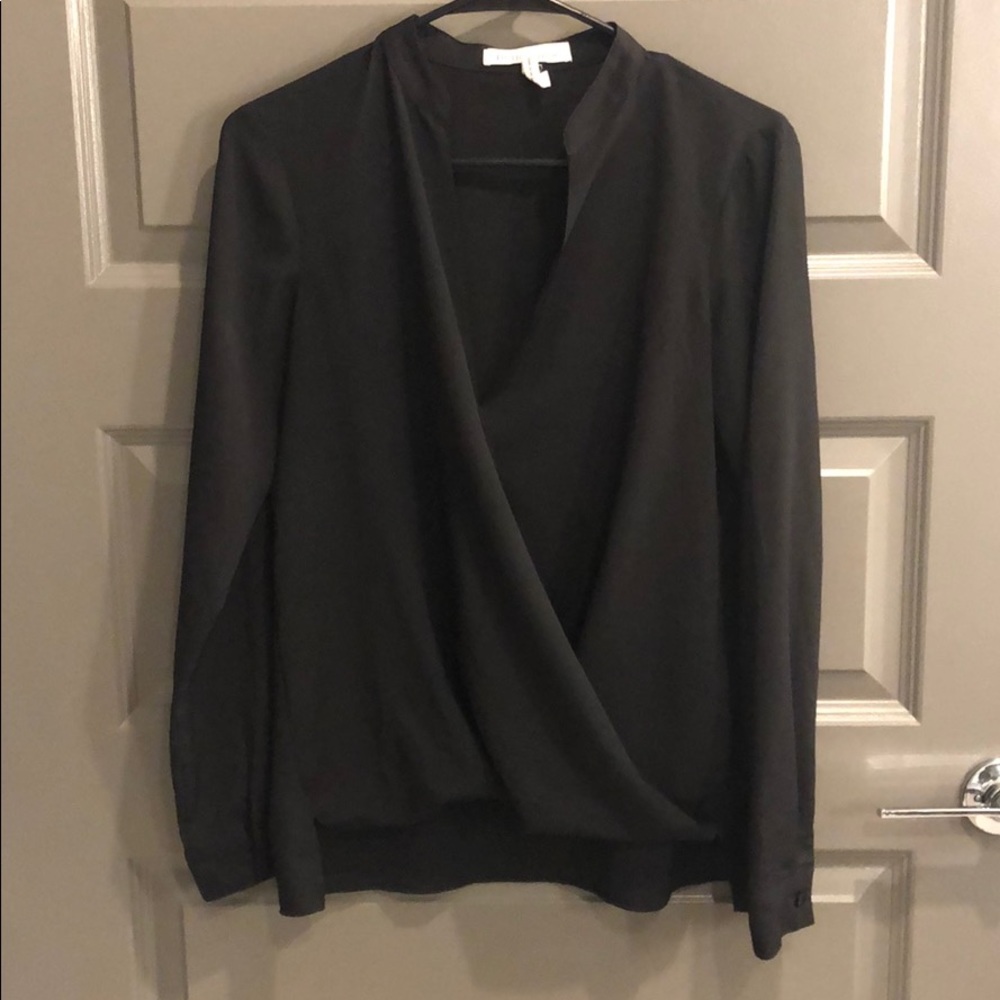 BCBGeneration Cross Front Blouse Black Size Small